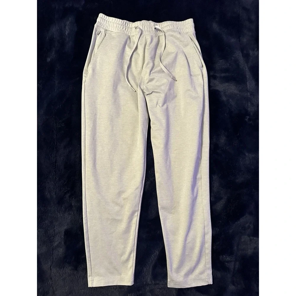 Hollister Jogger Sweatpants Gray‎ Mens Small Drawstring Lounge Athletic Comfy